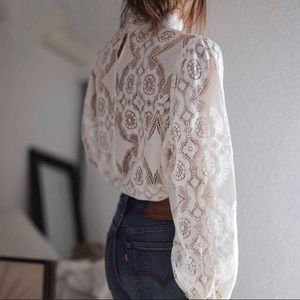 White Lace Top. New with Tags!